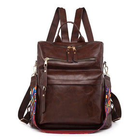 Mochila Feminina em Couro Vintage