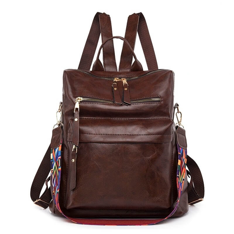 Mochila Feminina em Couro Vintage