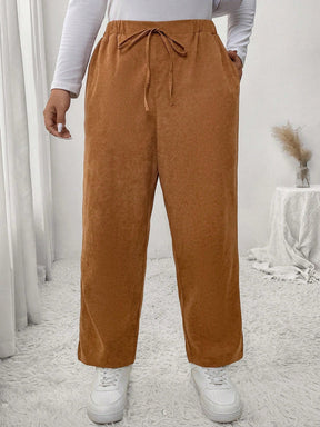 Calça Feminina Plus Size Roberta Com Elastico Na Cintura
