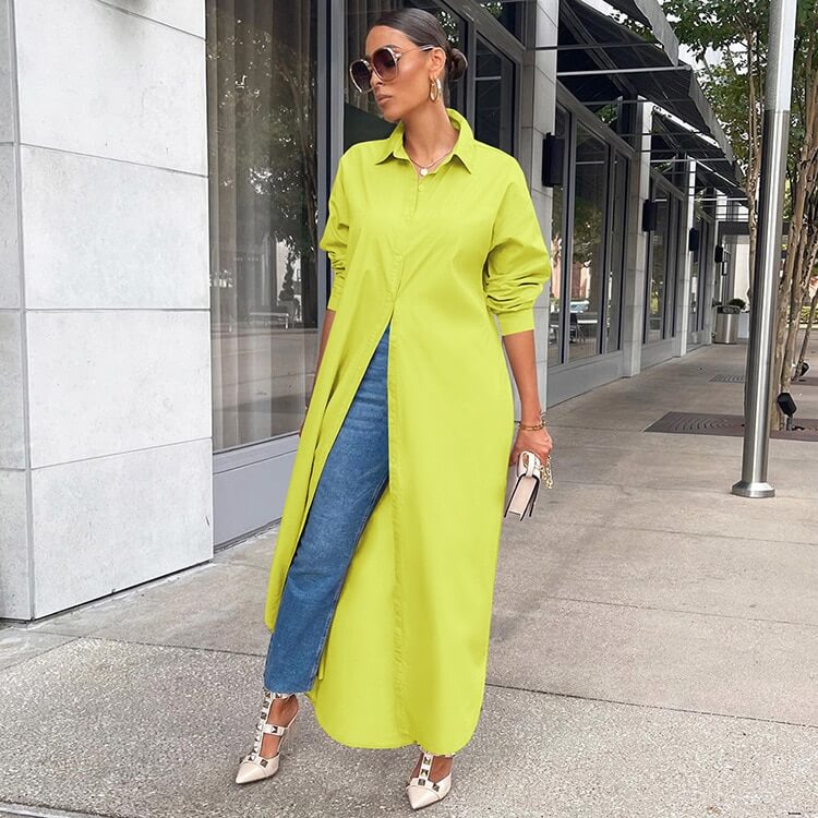 Vestido Camisa Longa Slip