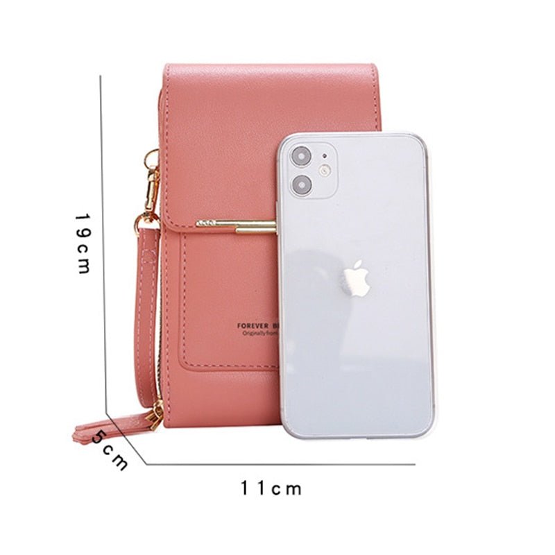 Bolsa Feminina de Couro Touch Screen