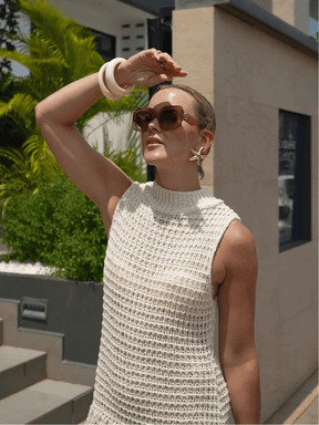 Vestido em Malha com Franjas Giovanna