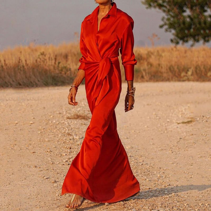 Vestido Longo Transpassado Ember