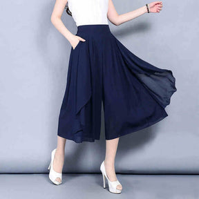 Calça Pantalona de Chiffon Versatile