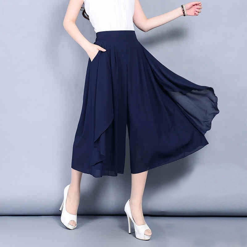 Calça Pantalona de Chiffon Versatile