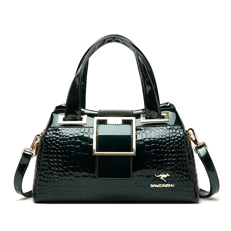 Bolsa Feminina de Couro Casual de Luxo