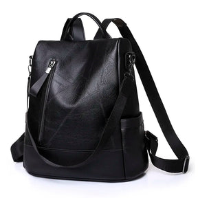 Mochila Feminina Antifurto de Couro