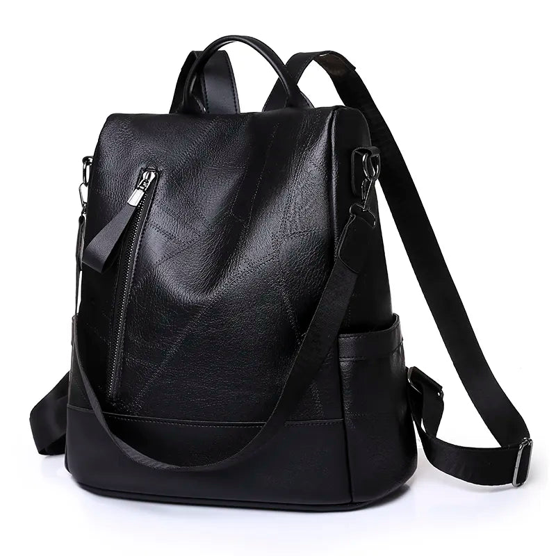 Mochila Feminina Antifurto de Couro