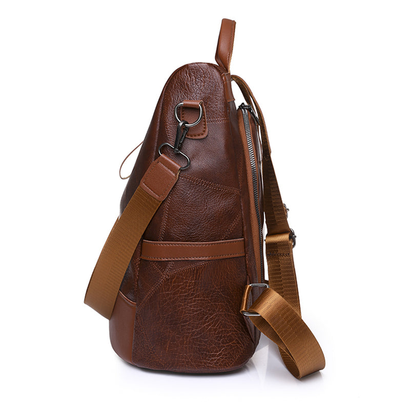 Mochila Feminina Antifurto de Couro