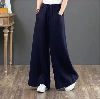 Calça Wide Leg Linho com Amarração Luxe
