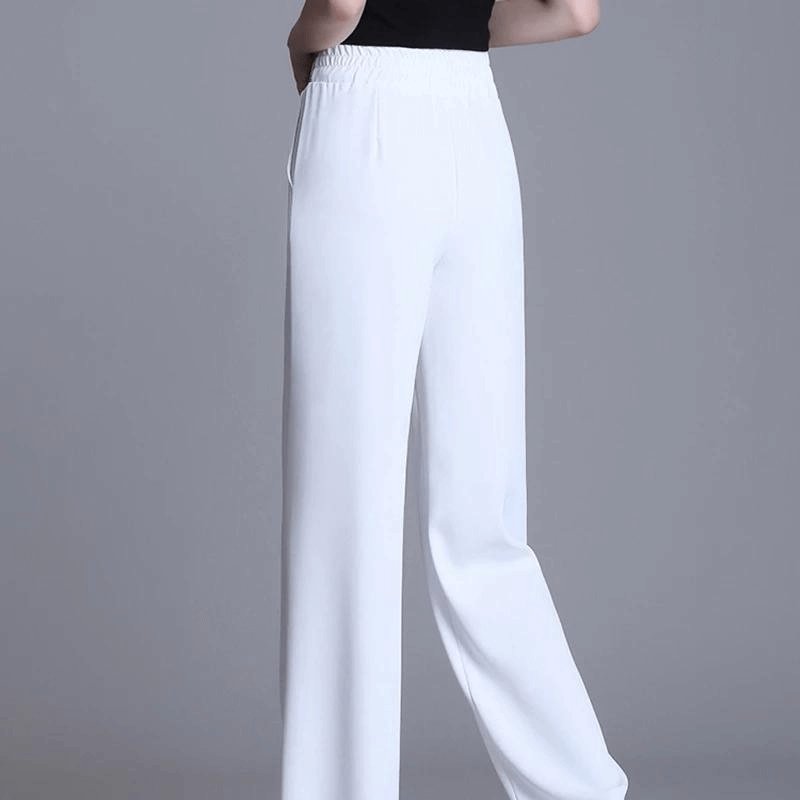 Calça Casual de Alfaiataria Élastique Denim