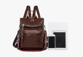 Mochila Feminina em Couro Vintage