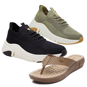 Tênis Ortopédico Premium + Chinelo Massageador de Brinde