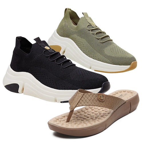 Tênis Ortopédico Premium + Chinelo Massageador de Brinde
