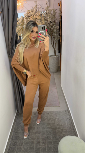 Conjunto Tricot Capa E Calça Jogger Lorena - (Leve 2 Pague 1)