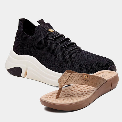 Tênis Ortopédico Premium + Chinelo Massageador de Brinde