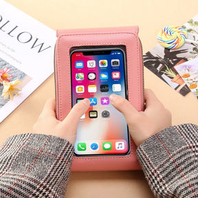 Bolsa Feminina de Couro Touch Screen