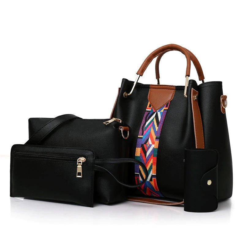 Bolsa de Couro Feminina Kit 4 Unidades