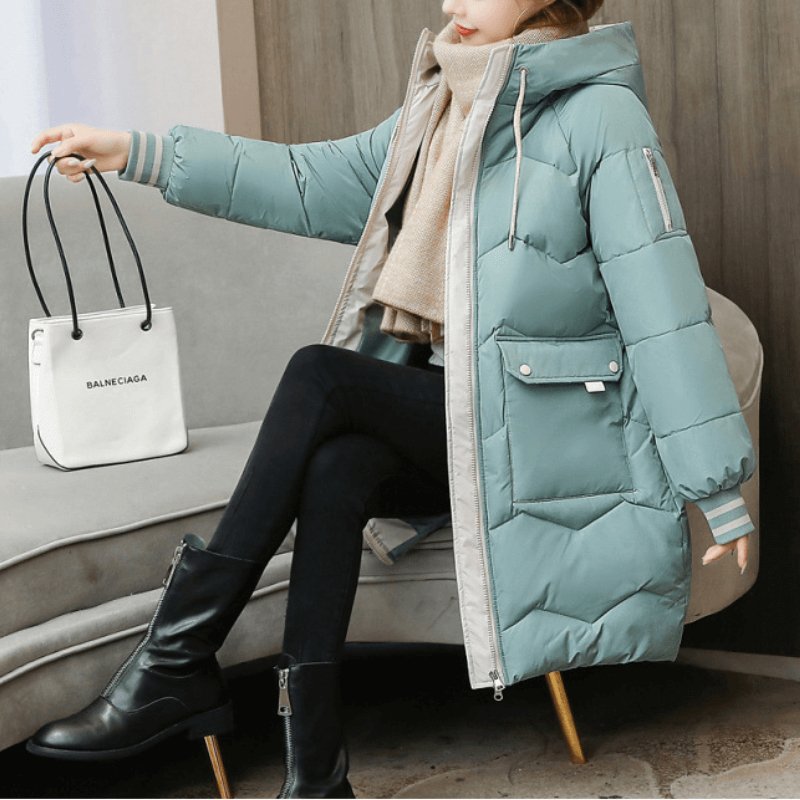 Jaqueta Feminina Puffer de Parka Elegance