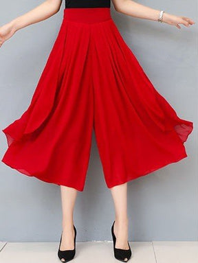 Calça Pantalona de Chiffon Versatile