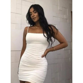 Vestido Feminino Curto Plissado Reto Tubinho Gringo - Tecido Duplo Forrado Premium
