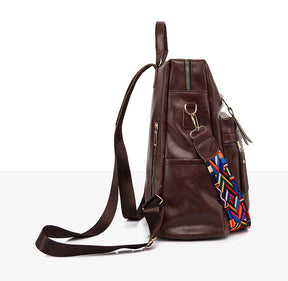Mochila Feminina em Couro Vintage