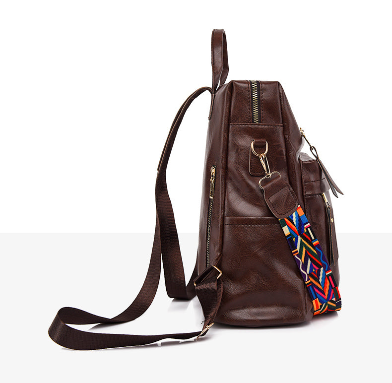 Mochila Feminina em Couro Vintage