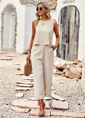 Conjunto Regata e Calça Pantalona Levitti