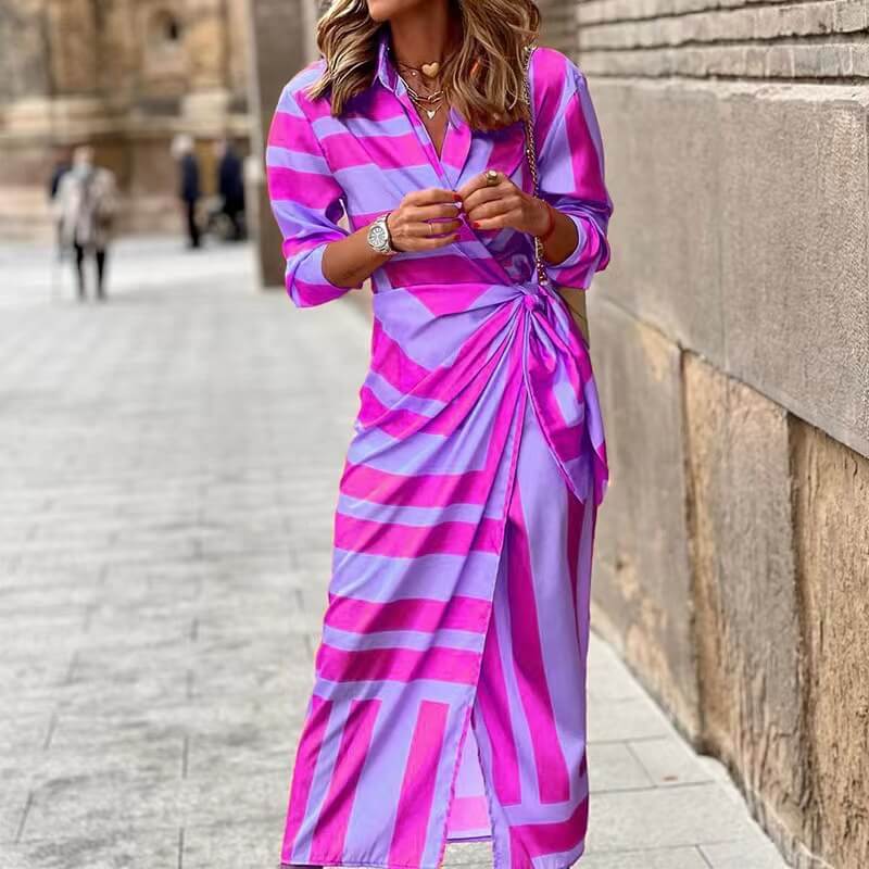 Vestido Mídi Transpassado Chiffon