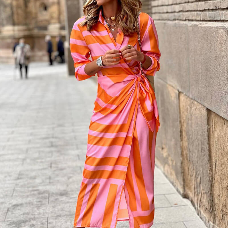 Vestido Mídi Transpassado Chiffon