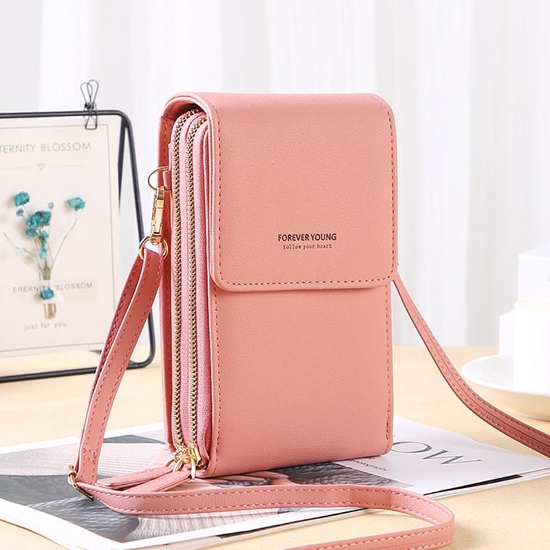Bolsa Feminina de Couro Touch Screen