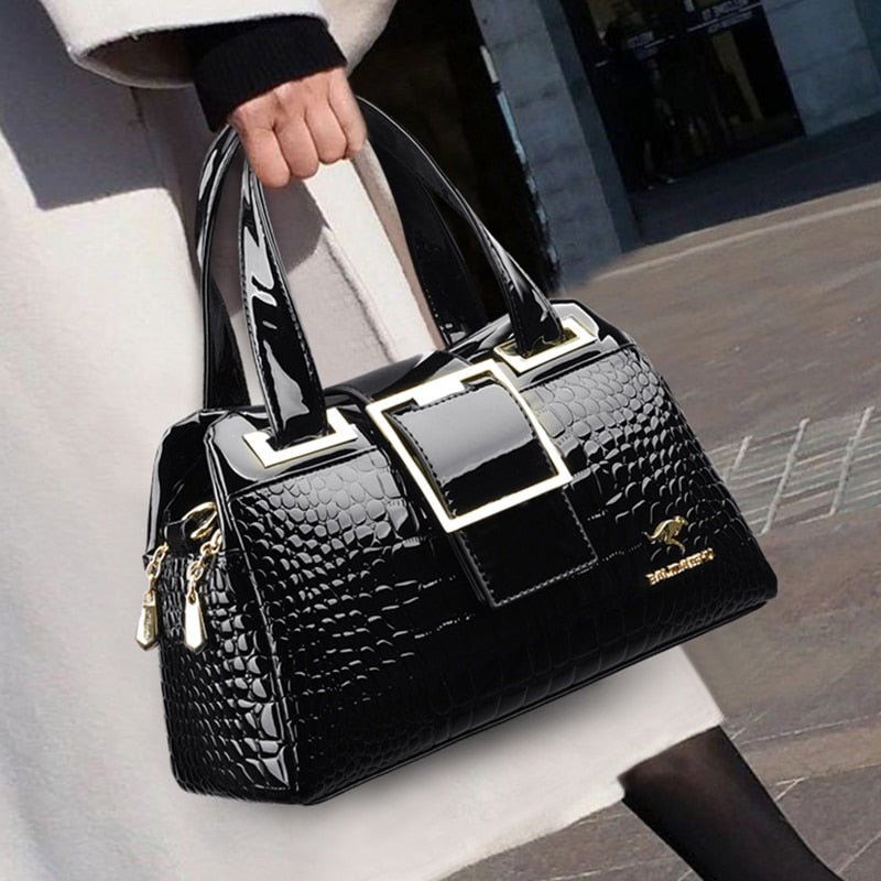 Bolsa Feminina de Couro Casual de Luxo