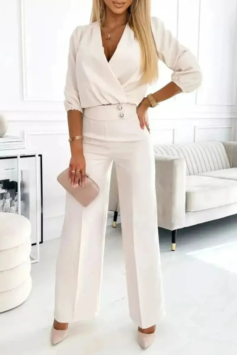 Conjunto Verona – Blusa + Calça com Corte Europeu e Sofisticação Atemporal