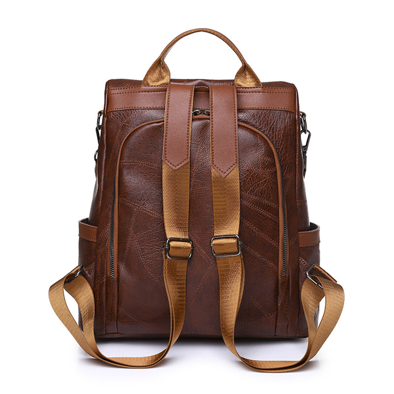 Mochila Feminina Antifurto de Couro
