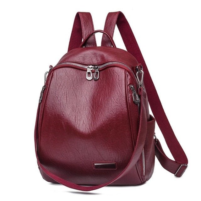 Bolsa Mochila de Couro