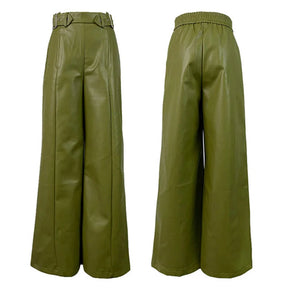 Calça Feminina Verde Couro