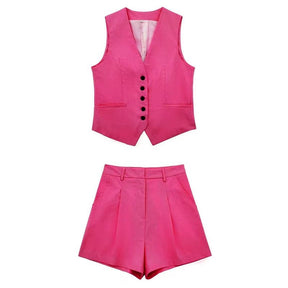 Conjunto Alfaiataria Short e Colete Janine