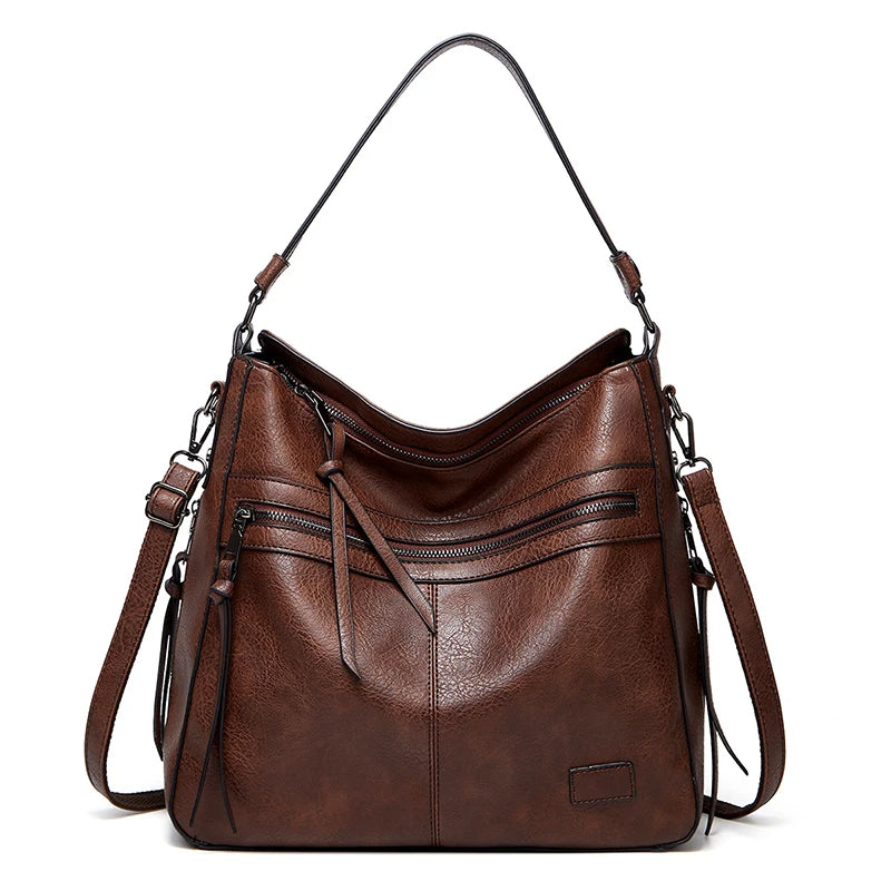 Bolsa de Couro Feminina Marrom Premium