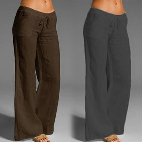 Calça Wide Leg de Linho Feminina Dynamic