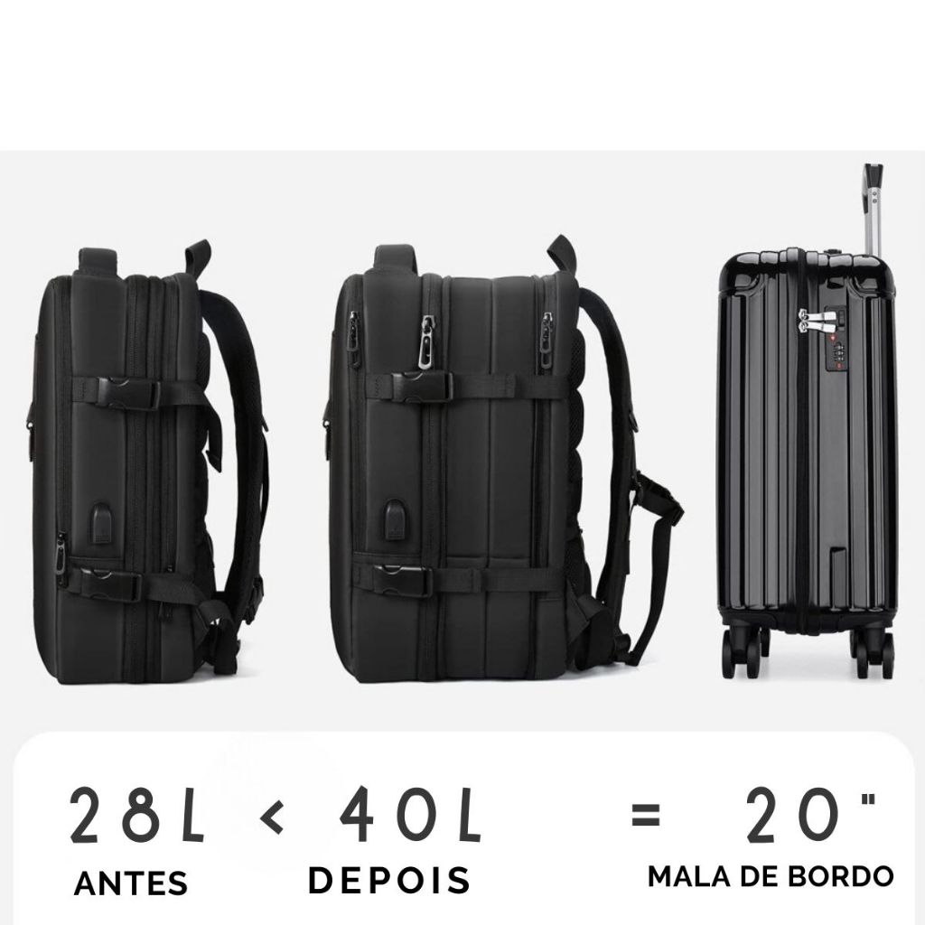 Mochila de Viagem Camino Impermeável