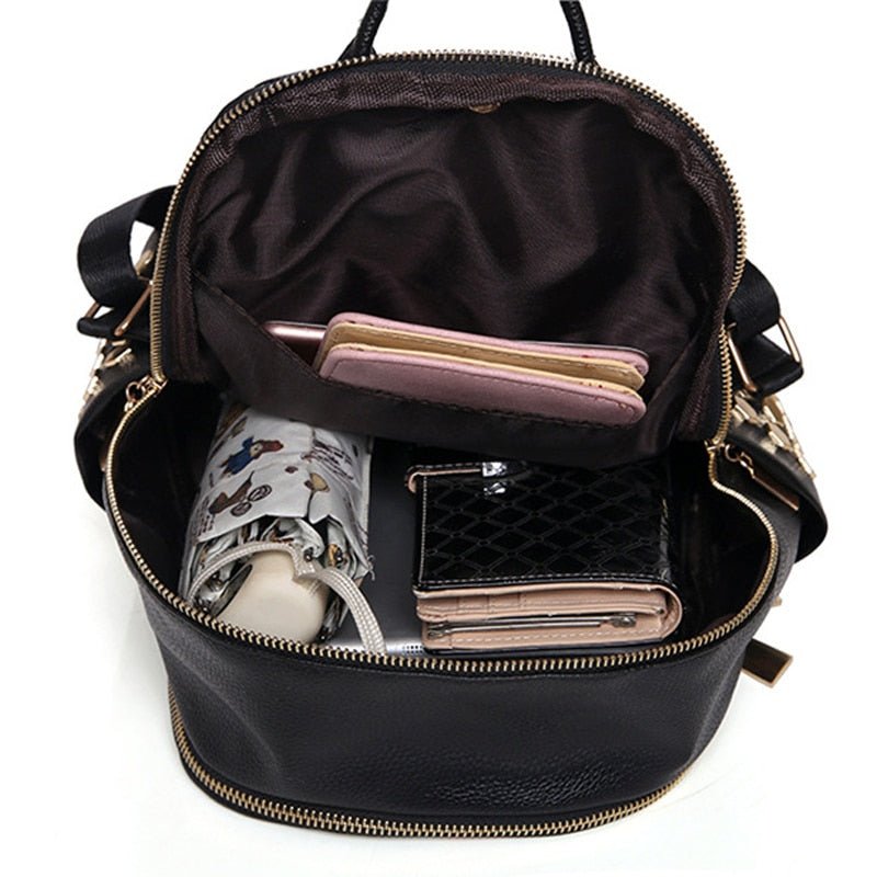 Bolsa Mochila de Couro Feminina
