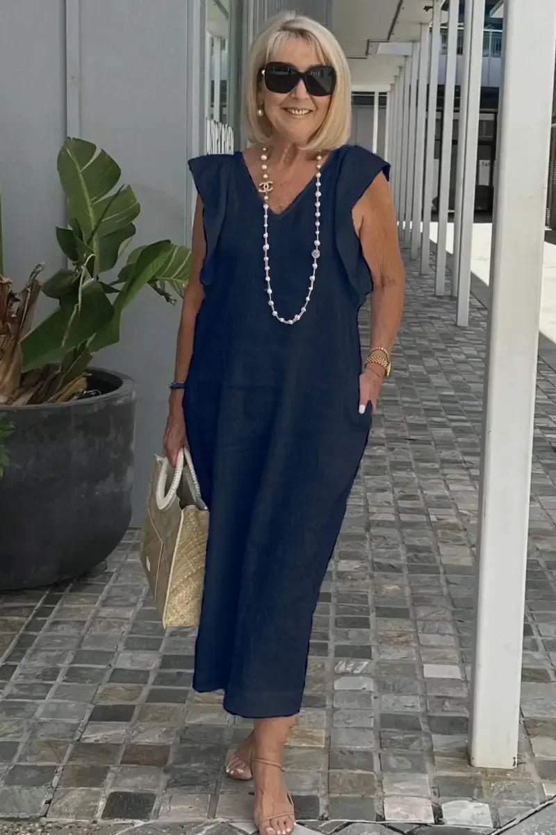 Vestido Midi de Linho Zorane