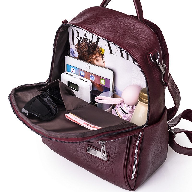 Bolsa Mochila de Couro