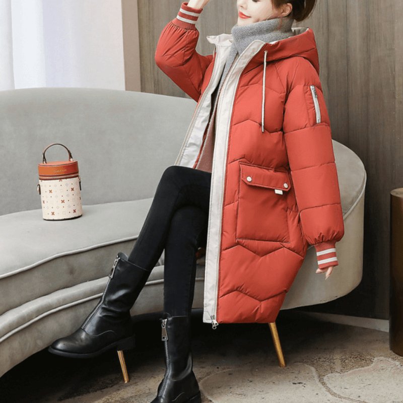 Jaqueta Feminina Puffer de Parka Elegance