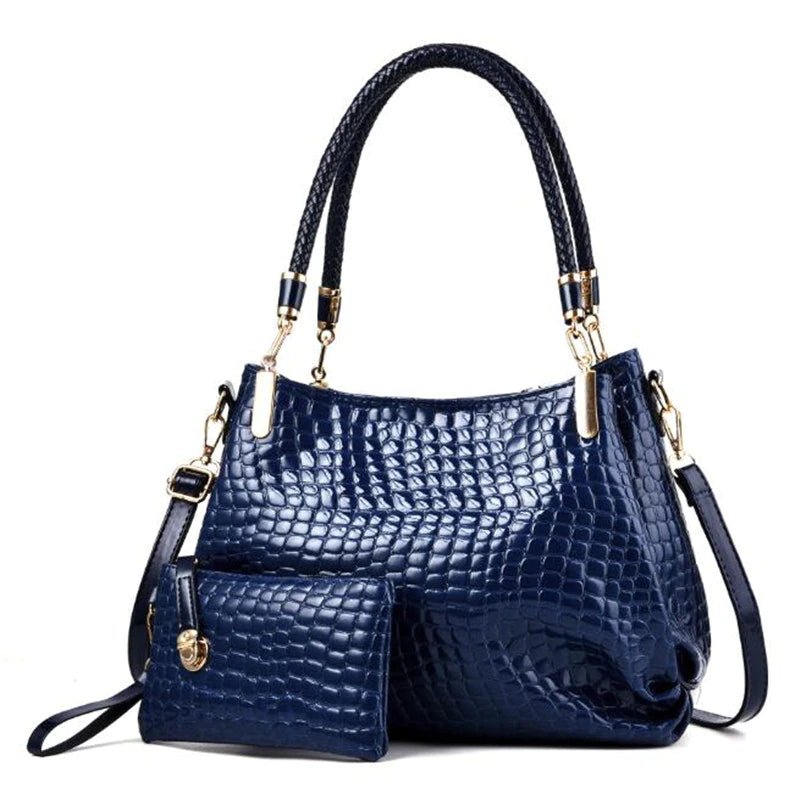Bolsa de Couro Feminina com Carteira