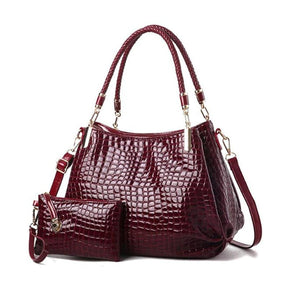 Bolsa de Couro Feminina com Carteira