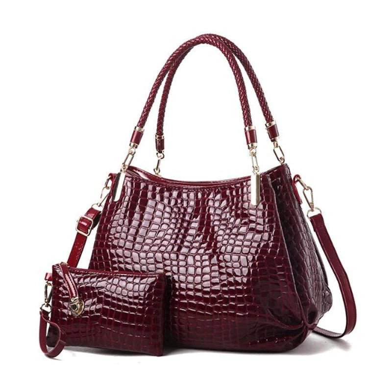 Bolsa de Couro Feminina com Carteira