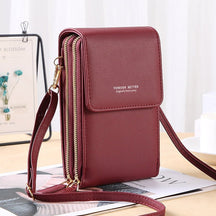 Bolsa Feminina de Couro Touch Screen