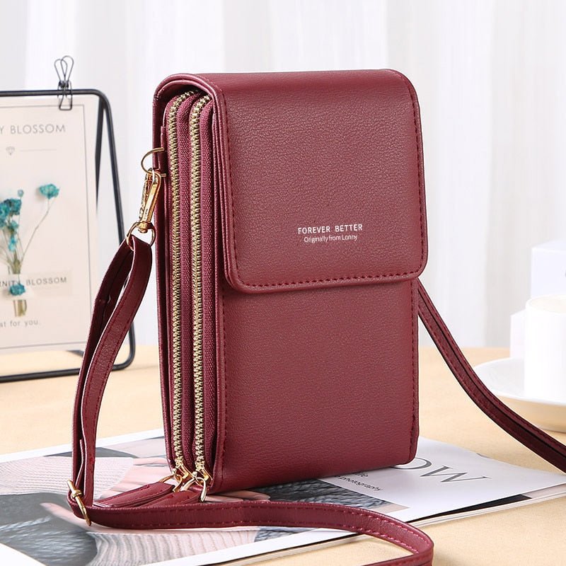 Bolsa Feminina de Couro Touch Screen