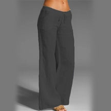 Calça Wide Leg de Linho Feminina Dynamic
